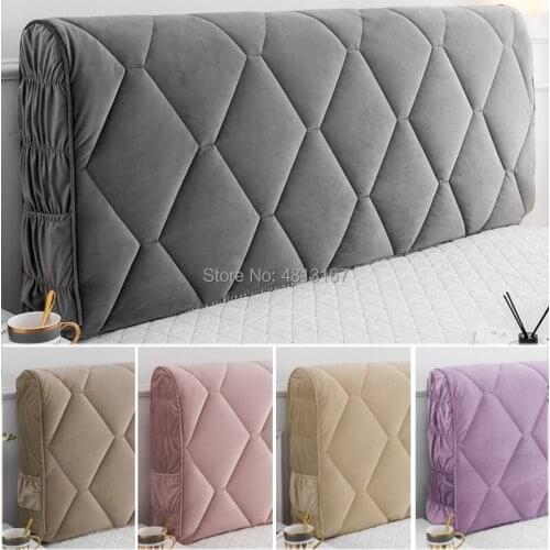 Luxury Thicken Headboard Cover Soft Bed Head Protection Cover All-inclusive Bed Head Back Dust Protector Headboard Decoration
