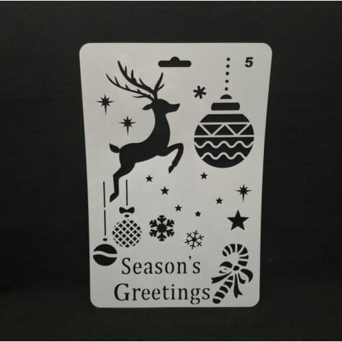Christmas Layering Stencils for Diy scrapbook/photo album Decorative Embossing coloring,painting stencil,home decor
