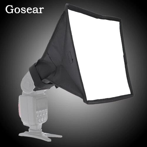 Gosear 30x20cm Universal Photo Flash Diffuser Light Diffuser Soft Box Softbox Flash for Canon Nikon Sony DSLR Cameras Accessory