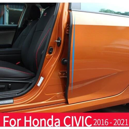Door Gap Seal Sound Insulation Strip Silencer Decoration Adhesive Auto Rubber Weather Draft For Honda Civic 10th Car Accessories