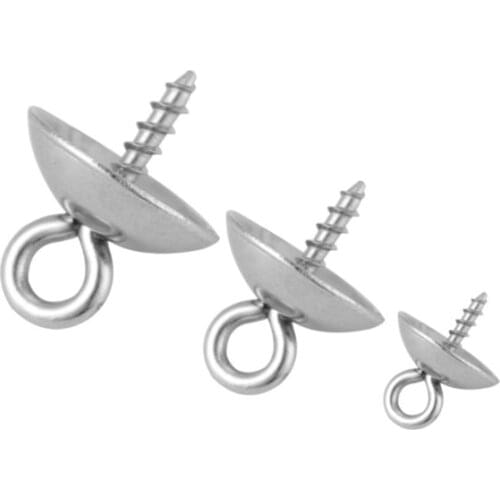 20Pcs/lot 4/5/6/8mm Stainless Steel Screw Eye Pin Pearl Pendant Connector Bail Cap Beads Charm For DIY Jewelry Accessories