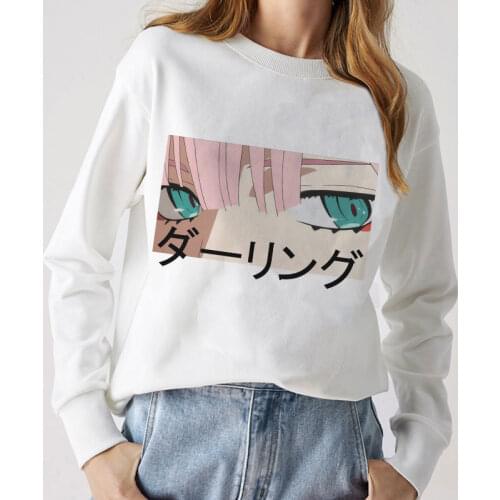 Darling In The Franxx Anime Hoodie Harajuku Zero TWO Beautiful Girl Print Women Streetwear Loose Chic Hip Hop Hooded Sweatshirt
