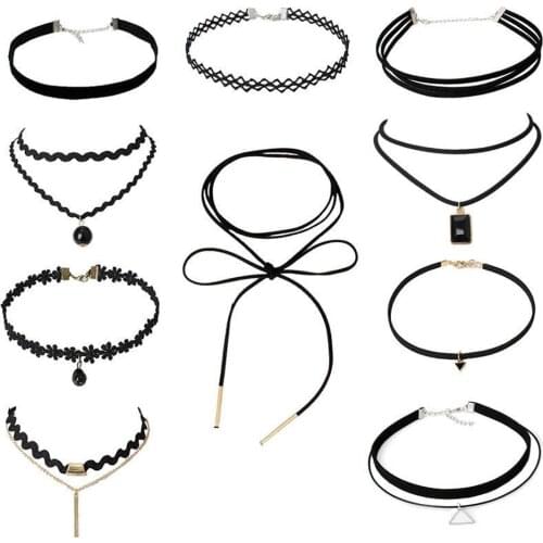 Women Lace Fiashion Choker 1 pc 4 pcs 6 pcs 8 pcs 10 pcs Lady Girl Necklace Bithday Gift
