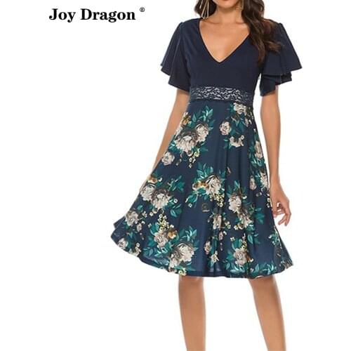 Women Big Swing Dress Summer Fashion Lotus Leaf Sleeve Leider Damen Kleding Vrouwen Robe Femme Vestidos De Verano Vestito Donna