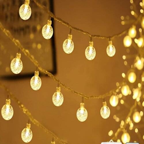 1.5M 3M 6M 10M USB Power Fairy Garland LED Crystal Ball String Lights Waterproof For Christmas Wedding Home Indoor Decoration