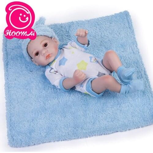10 Inch Full Body Silicone Reborn Baby Dolls Alive Lifelike Open Eyes Dolls Realistic Bebe Reborn Babies Boy Toys for Kids
