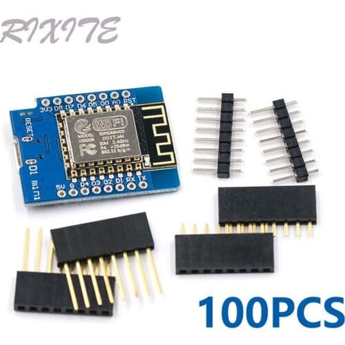 100sets D1 mini - Mini NodeMcu 4M bytes Lua WIFI Internet of Things development board based ESP8266 for WeMos