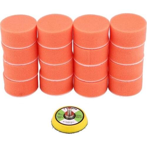17Pcs 2inch Car Polishing Pads Sponge Buffing Polishing Waxing Disc Pad Kit for Car Polisher