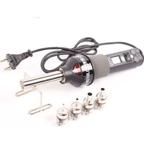220v Digital Tampilan Adjustable Heat Gun Solder Ulang Hot Air Gun Blower dengan 4 Nozzl untuk BGA OKI CHIP Las perbaikan