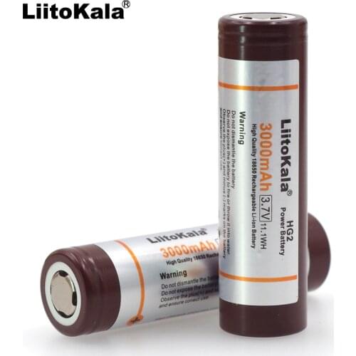 Liitokala new Original for 18650HG2 3000mAh 3.6V 18650 lithium continuous discharge 20A dedicated electronic power battery