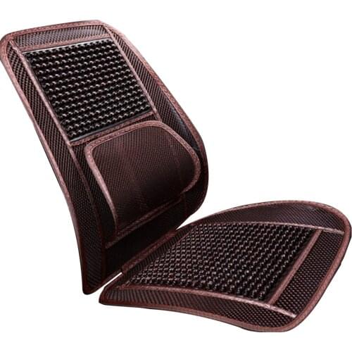 Car Summer Seat Covers Wooden Bead Massage Seat Mat Breathable Cooling Cushion Vehicle Accessories