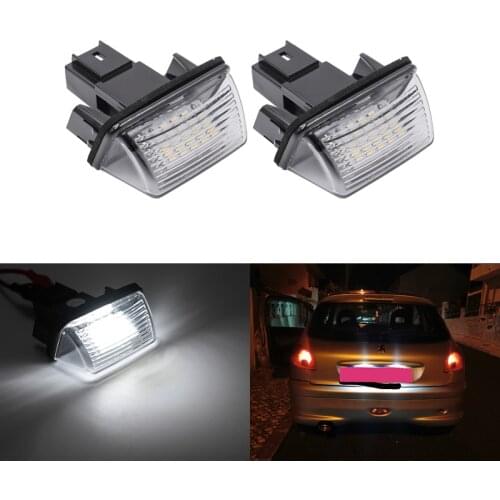 Auto Tail Light Parts Led License Plate Light For Peugeot 407 406 306 307 308 Citroen C3 C4 C5 C6 Number License Plate Light
