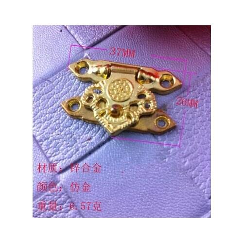 The wooden box Zinc alloy buckle alloy lock panel jewelry box lock hardware with DIY accessories