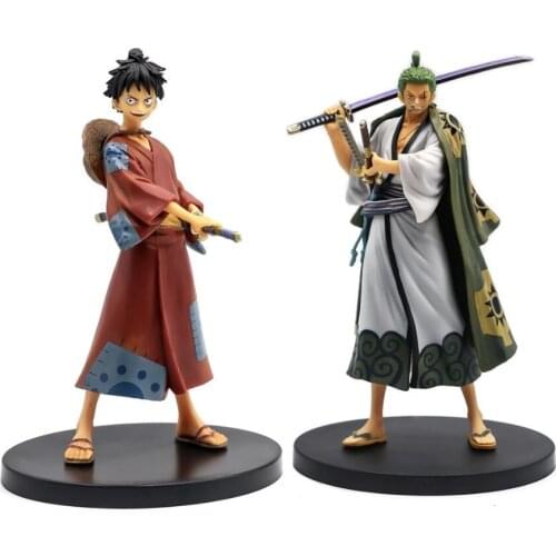 17cm One piece Luffy Roronoa Zoro Trafalgar Law and’s country Action figure toys doll Christmas gift with box