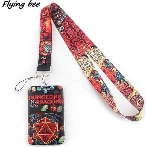 Flyingbee X1349 Dragon Creative Lanyard Card Holder Student Hanging Neck Mobile Phone Lanyard Badge Subway Access Card Holder