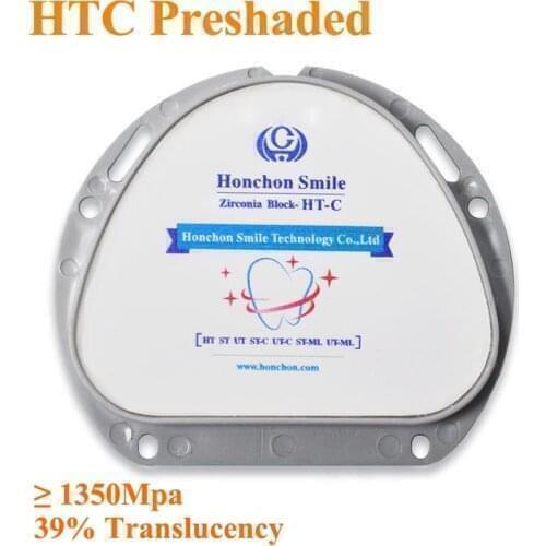 HT-C 89*71*22mm Amann Girrbach dental Preshaded zirconia block 39% Translucency/ Vita 16 shades