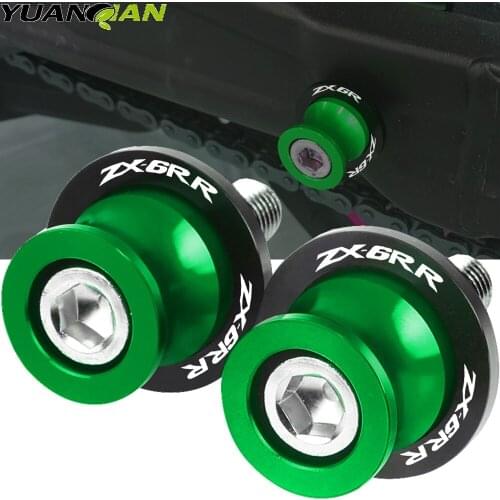 For KAWASAKI ZX6RR ZX6 RR NINJA 1989 1990 1991 1992 1993-2003 10M Motorcycle Accessories CNC Swingarm Spools stand screws Slider
