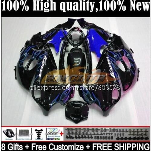 Body For SUZUKI KATANA GSXF 750 600 GSX600F 2CL.111 GSXF750 98 99 00 01 02 GSXF600 1998 1999 2000 2001 2002 Fairing Blue flames