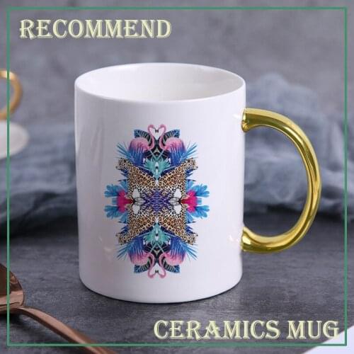 Creative Swan lovers ceramics Mug,gold handle mug,Flower Tea Set Coffee Cup,Water Milk Coffee Drinkware Gift KTZW-008