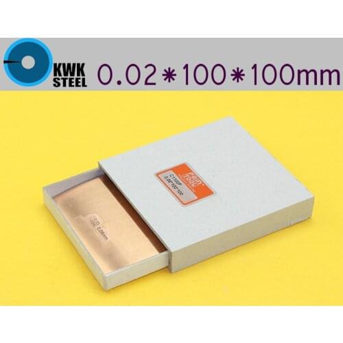 Copper Strips 0.02mm * 100mm *100mm Pure Cu Sheet Plate High Precision 10pc Pure Copper Made in Germany