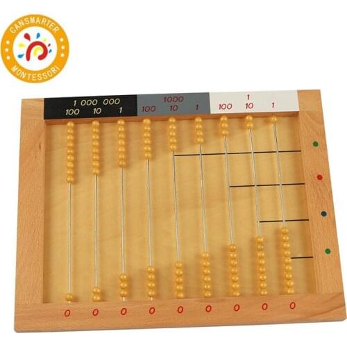 Montessori Flat Bead Frame Math Toys Early Childhood Education Preschool Training Learning Toys
