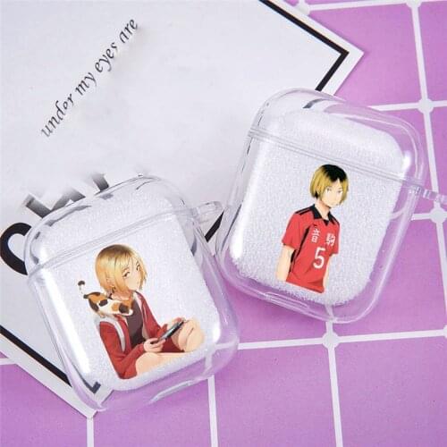 Japan Anime Soft Kenma Kozume of Haikyuu Oya Oya Oya Earphone Case for Apple Airpods 1 2 Wireless Earphone Charging Box Cover