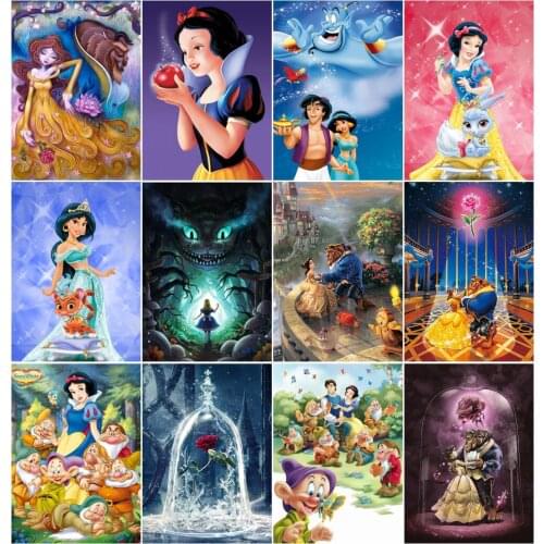 5D DIY Diamond Painting Disney Alice In Wonderland Forest Cross Stitch Kit Full Drill Embroidery Mosaic Home Decor Gift
