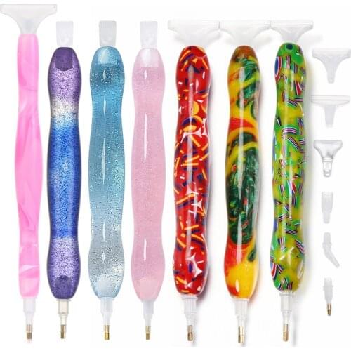 Resin Point Drill Pen Tool 5D Diamond Painting Pens Anti-Slip Diamond Painting Mat Cross Stitch Embroidery Daily DIY Accessories