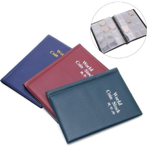 Portable 120 Coin Collection Storage Holders Money Penny Pockets Album Book Collecting