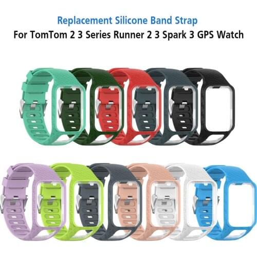Wrist Band Strap for TomTom 2 3 Runner2 3 Spark 3 GPS Replacement Bracelet Soft Watchband Silicone Belt Watch Bracelet Accessory