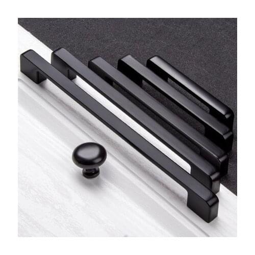Knobs and pulls for cabinets modern simple black kitchen cabinet dresser door handle antique black drawer shoe cabinet knob pull