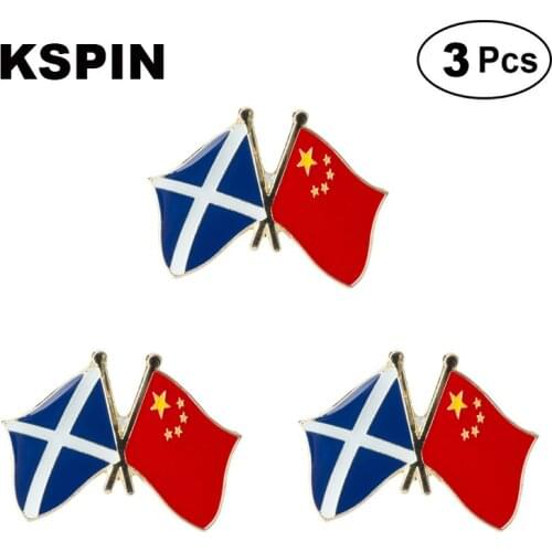 Scotland China Frendship Lapel Pin Brooches Pins Flag badge Brooch Badges
