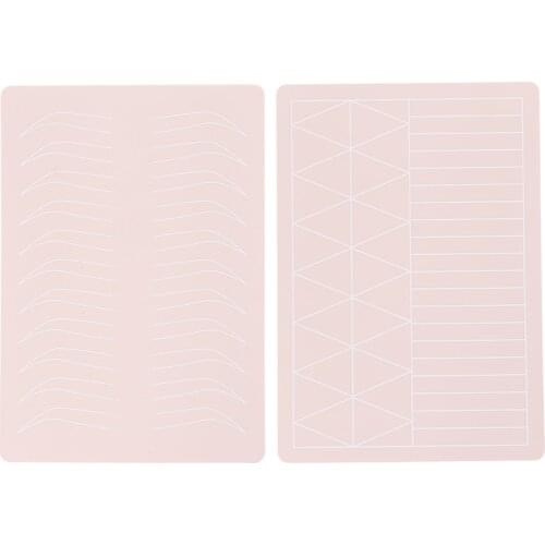 2 Sides Print Microblading Tattoo Eyebrow Practice Skin Eyebrow Cosmetic Permanent Makeup Silicone Training Skin Tattoo Supplies