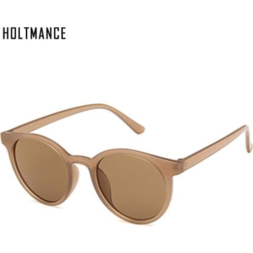 New Trendy Round Women Sunglasses Men Retro Small Frame Sun Glasses Hot Ins Web Celebrity Favors Shades Milk Tea Color Eyewear