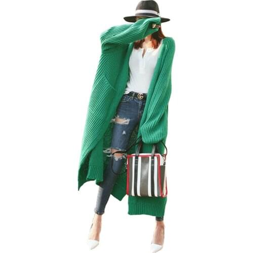 Spring Fashion Solid Color Knit Sweater Women Casual Loose Long Cardigan Coat Side Split Female Oversized Tops