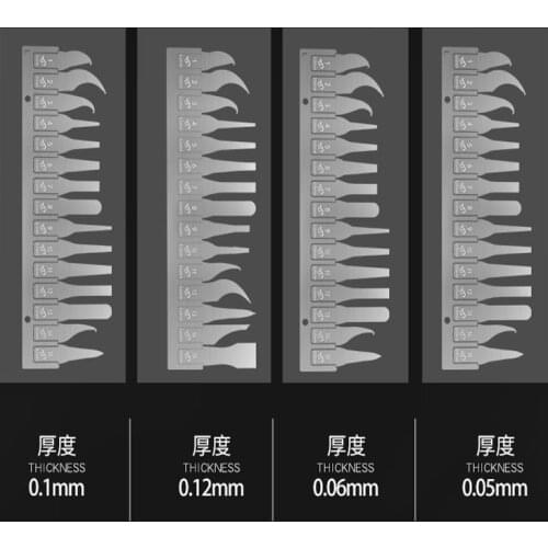 WL Remove Glue Blade 15 in 1 Rubber For Phone Motherboard CPU Power Nand IC Glue Removal Tool Stratified Scraping IC Side Glue