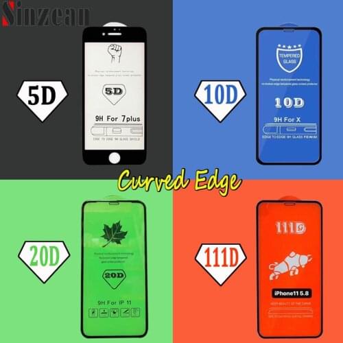 75PCS For IPHONE 13/12 PRO MAX/MINI/11 Pro Max 5D/10D 3D tempered glass For iPhone XS MAX/678 Plus 20D/111D screen protector