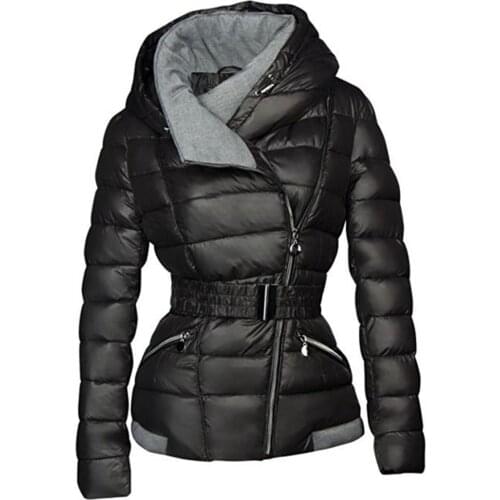 2019 New Parkas Female Women Winter Coat Thickening Cotton Winter Jacket Womens black faux fur Outwear Parkas for Women Winter