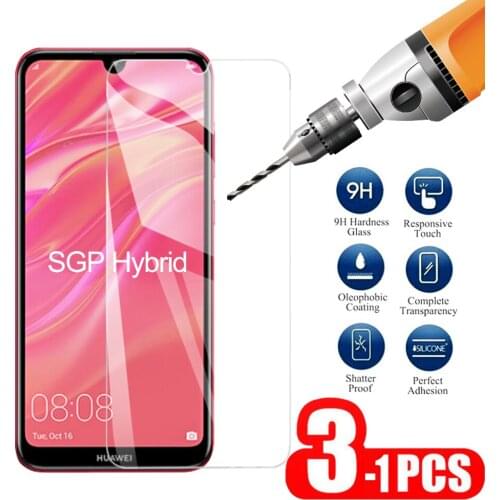 1-3PCS Safety Glass For Huawei Y7 Pro Prime 2019 Screen Protector On For Huawei Y 7 Pro Prime Transparent Tempered Glass 9H