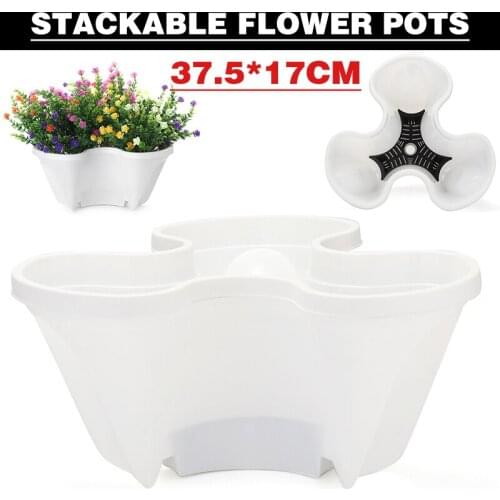 1Pcs Plastic Stackable Vertical Stereoscopic Flower Plant Pot Strawberry Seedling Holder Garden Planter Flower Vegetables Pots