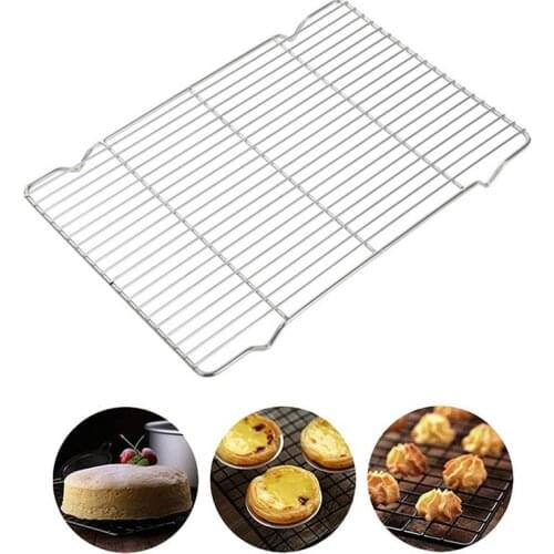 2Pcs Cooling Racks Stainless Steel Barbecue Net Baking Racks For Cookies Bread Cakes Cookie Holder Shelf Kitchen Accessories