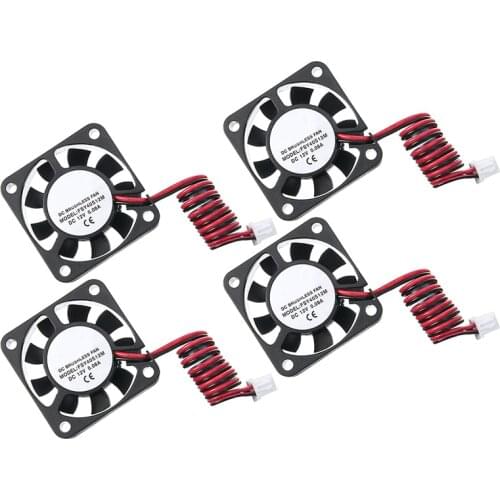 4pcs DC 12V 40mm Cooling Cooler Fan for 3D Printer DVR CPU Computer PC Case DC Brushless Cooling Fan 40 x 40 x 10mm