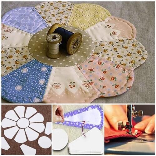 44pcs Garden Flower Shape Paper Quilting Templates Patchwork Template For DIY Sewing Making Quilting Craft Accessory Supplies