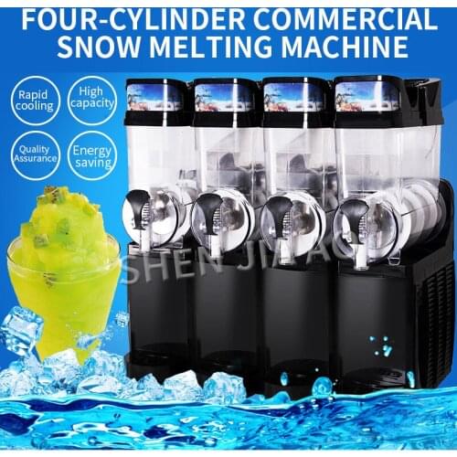 60L four-cylinder Juice container snow melting machine automatic commercial slush machine snow machine ice porridge 220V