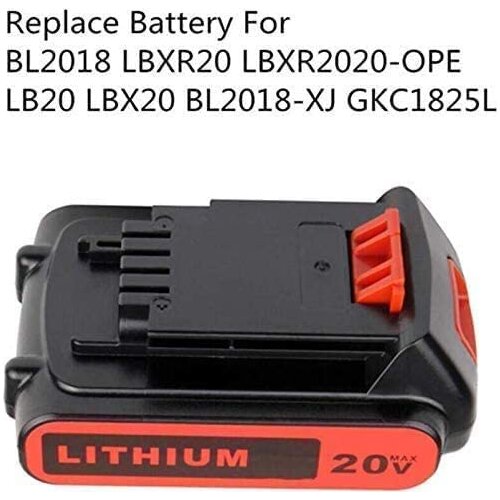 LBXR20 Battery for Black & Decker 18V 20V 3.5Ah Li-Ion Rechargeable Battery LB20 LBXR20 BL2018 LBX20 BL2018-XJ GKC1825L STC1850