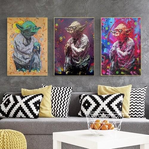DIY 5D Diamond Painting Disney Star Wars Yoda Colorful Diamond Embroidery Mosaic Art Picture of Rhinestones Wall Decor