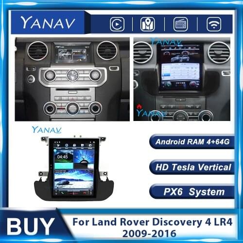 Car Radio Audio 2Din Android Stereo Receiver For-Land Rover Discovery 4 LR4 2009-2016 Vertical Video Multimedia Player Head Uint