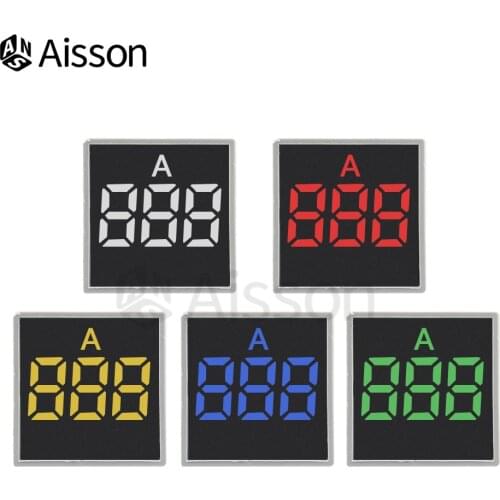 AD16-22FSA 22MM 0-100A Digital Ammeter Current Meter Indicator Led Lamp Square Signal Light