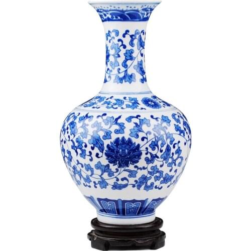Jingdezhen ceramics Antique porcelain vase modern and stylish home decoration crafts ornaments living room