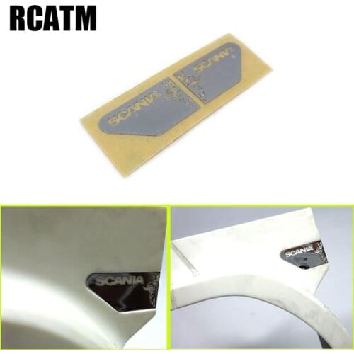 Wheel Eyebrow Decoration Metal Sticker for 1/14 Tamiya RC Truck Trailer Tipper Scania DIY Parts